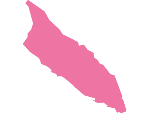 Aruba map outline in pink
