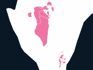 Bahrain map outline in pink