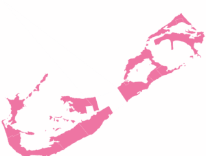 Bermuda map outline in pink