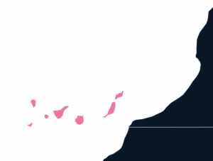 Canary Islands map outline in pink