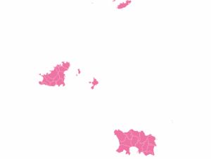 Channel Islands map outline in pink