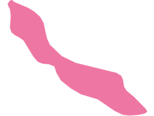 Curacao map outline in pink