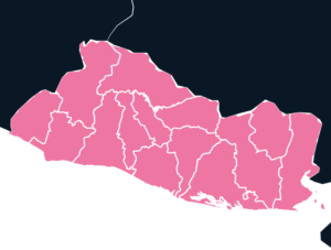 El Salvador map outline in pink
