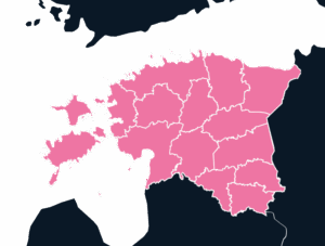 Estonia map outline in pink