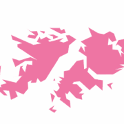 The Falkland Islands map outline in pink