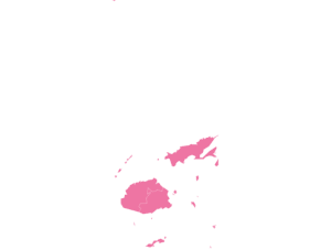 Fiji map outline in pink