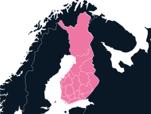 Finland map outline in pink