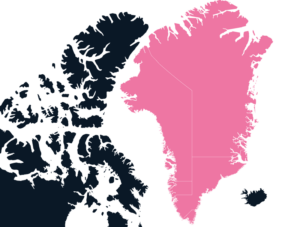 Greenland map outline in pink
