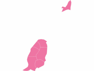 Grenada map outline in pink