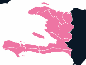 Haiti map outline in pink