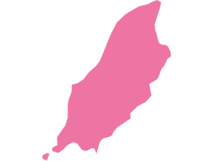 Isle of Man map outline in pink