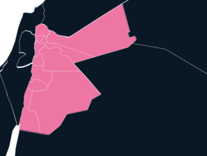 Jordan Map Outline in pink