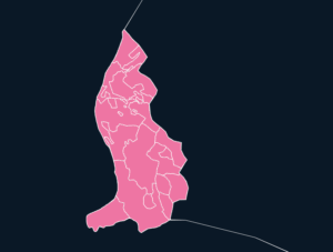 Liechtenstein map outline in pink