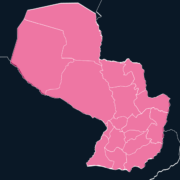 Paraguay map outline in pink