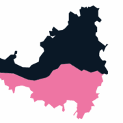 Sint Maarten map outline in pink