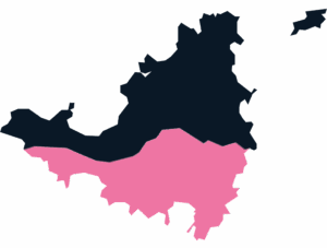 Sint Maarten map outline in pink