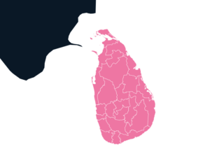 Sri Lanka Map Outline in Pink