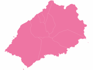 Saint Helena map outline in pink