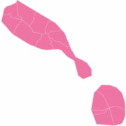 St Kitts and Nevis map outline in pink