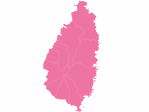 St Lucia map outline in pink