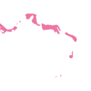 Turks and Caicos map outline in pink