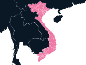 Vietnam Map Outline In Pink