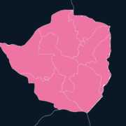 Zimbabwe map outline in pink