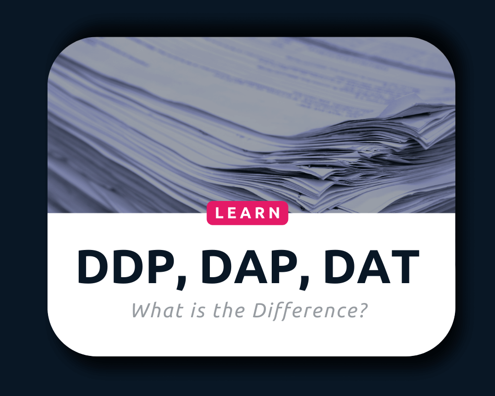 DDP,DAP,DAT