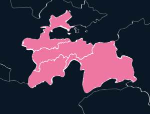 Tajikistan map outline in pink