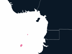 São Tomé & Príncipe Map outline in pink