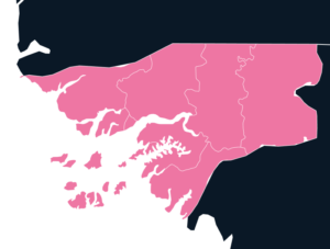 Guinea-Bissau highlighted in pink